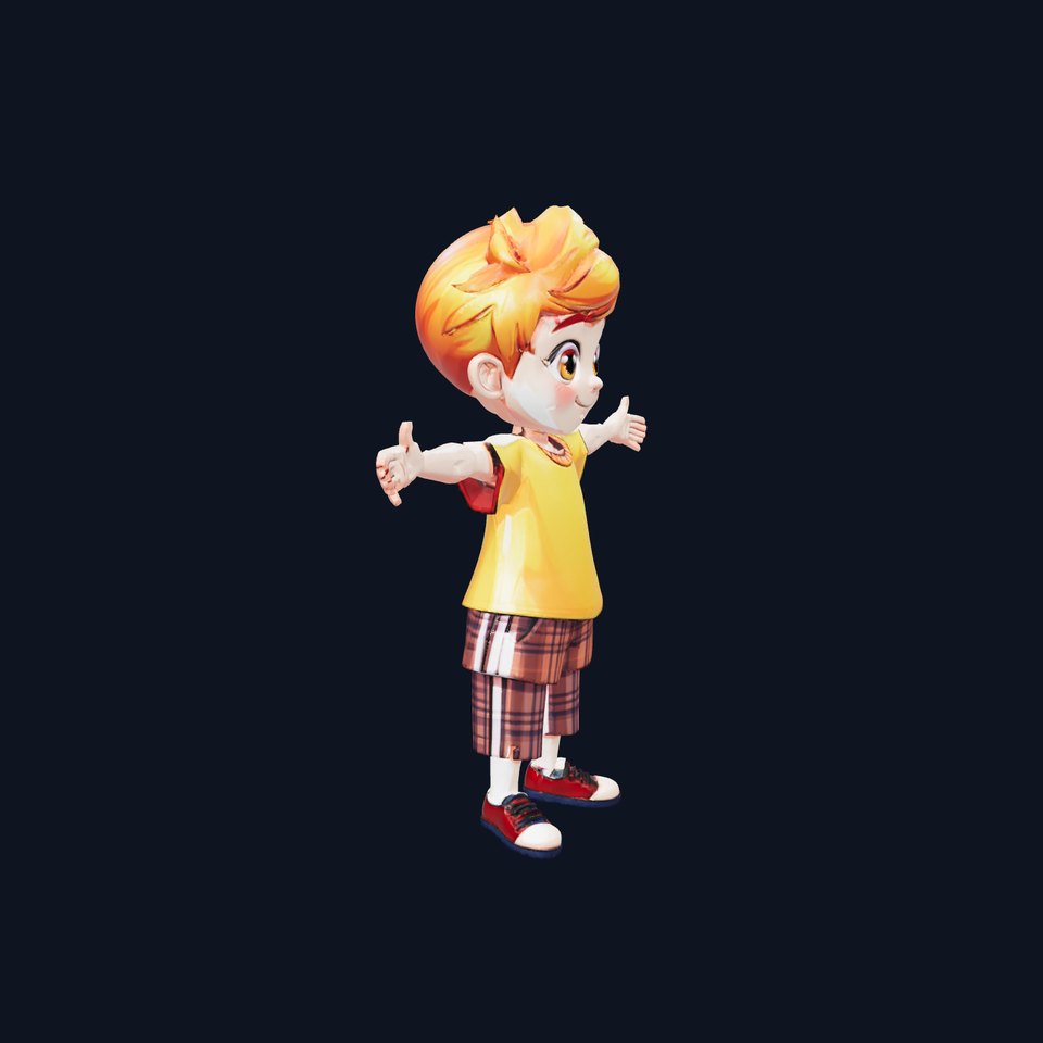 Golden Haired Boy model pack